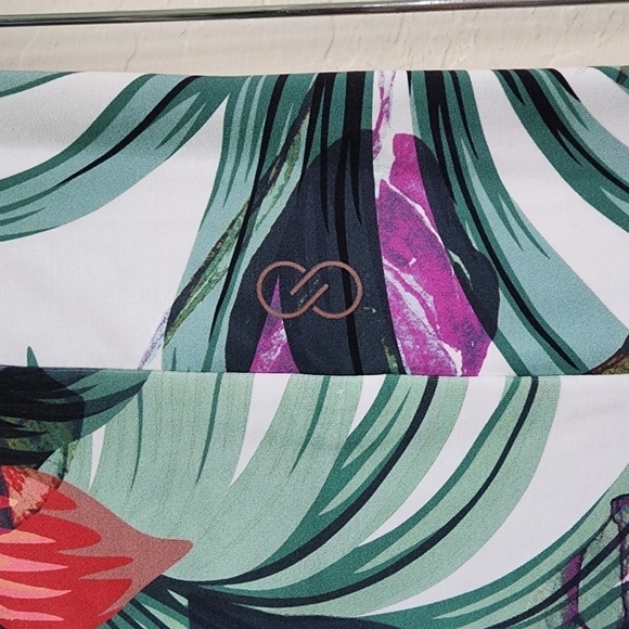 CALIA cross front high rise bikini bottom botanical island 2x 3x Plus Size Swim - Picture 3 of 6